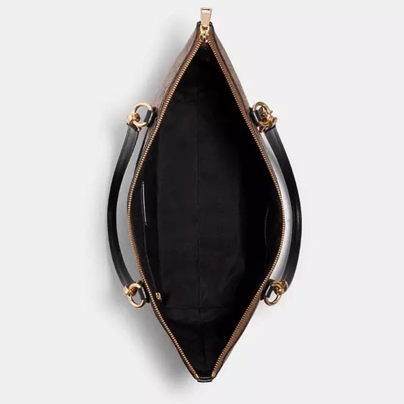 COACH Ava Tote In Signature Canvas w/ C Logo - Brown/Black - Picture 2 of 16